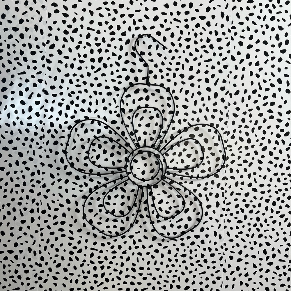 Black Metal Flower Wall Decor